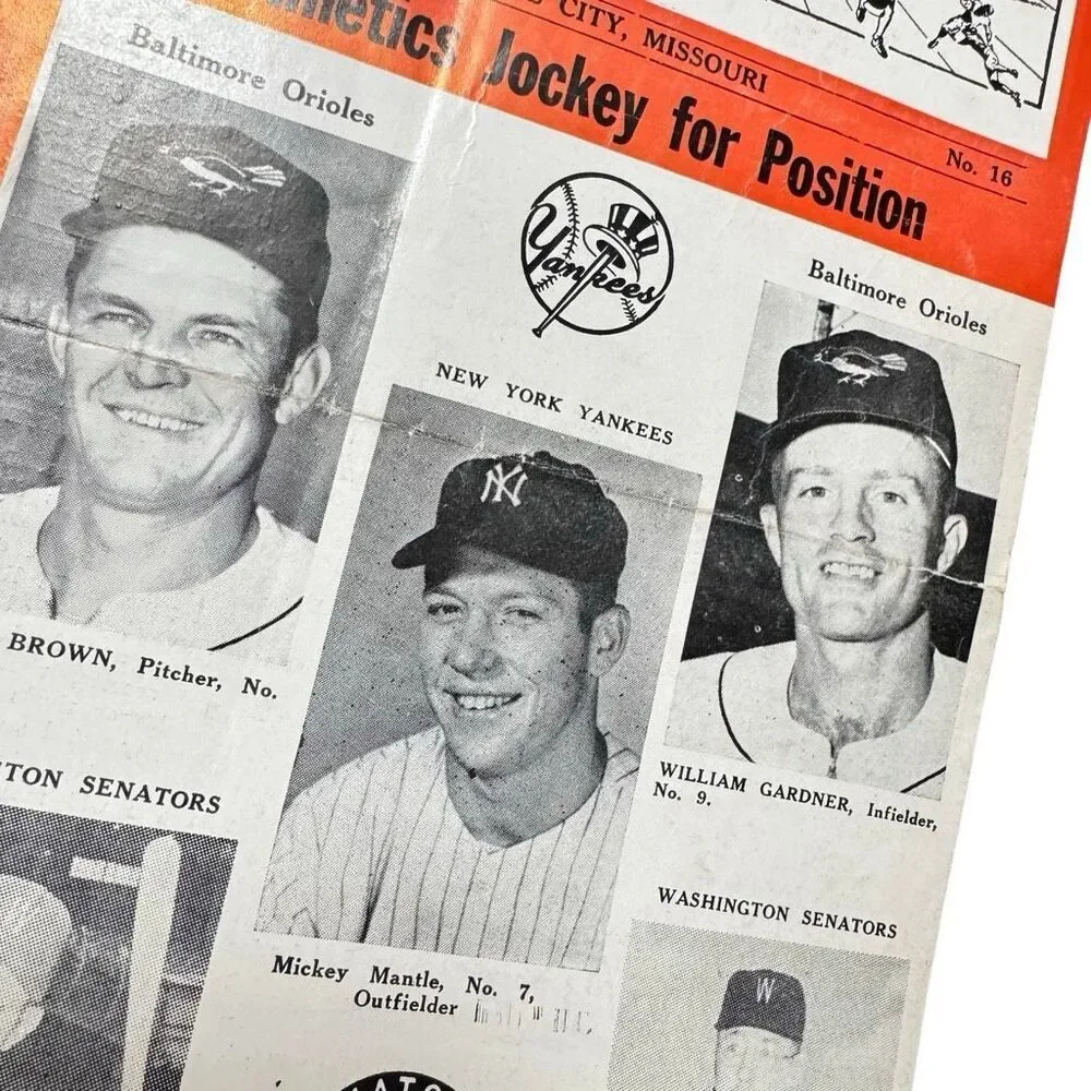 RARE 1959 THE AMERICAN SPORTS CASTER BASEBALL PROGRAM #16 - New York Yankees